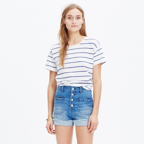 Madewell Pants - Madewell High Rise Shorts - Button Fly Edition